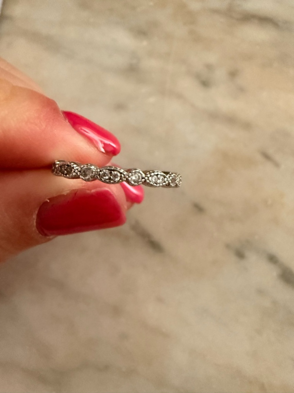 Sterling Silver Eternity Band - Silver